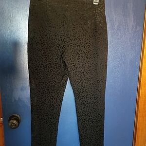 Michael Kors Black Animal Print Trousers M